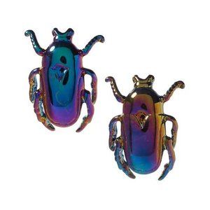 Banana Republic multi-chrome beetle earring